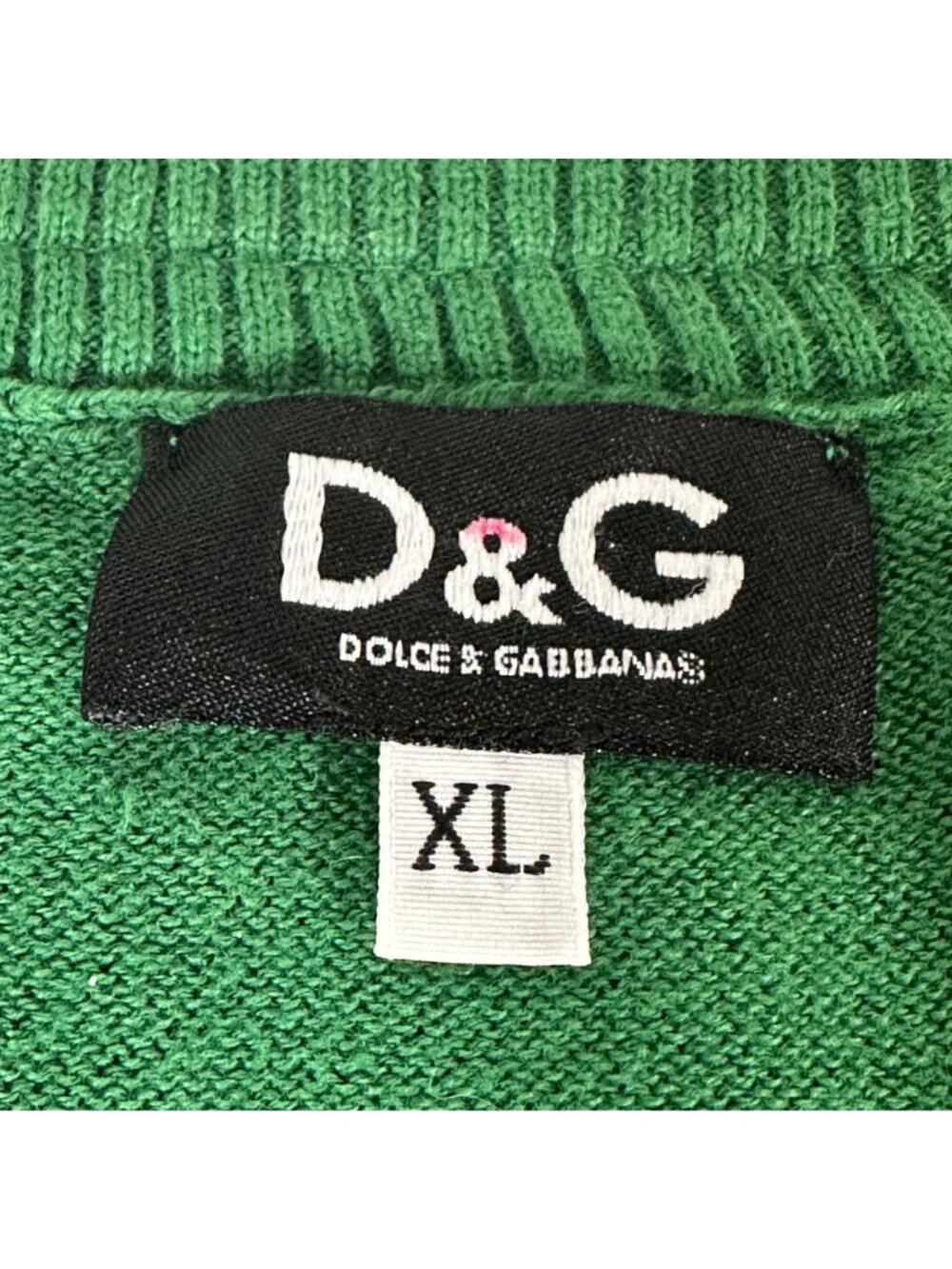 VTG D&G Dolce & Gabbana Cotton Knit V-neck Sweater Lightweight Pullover Mens XL - Picture 4 of 13